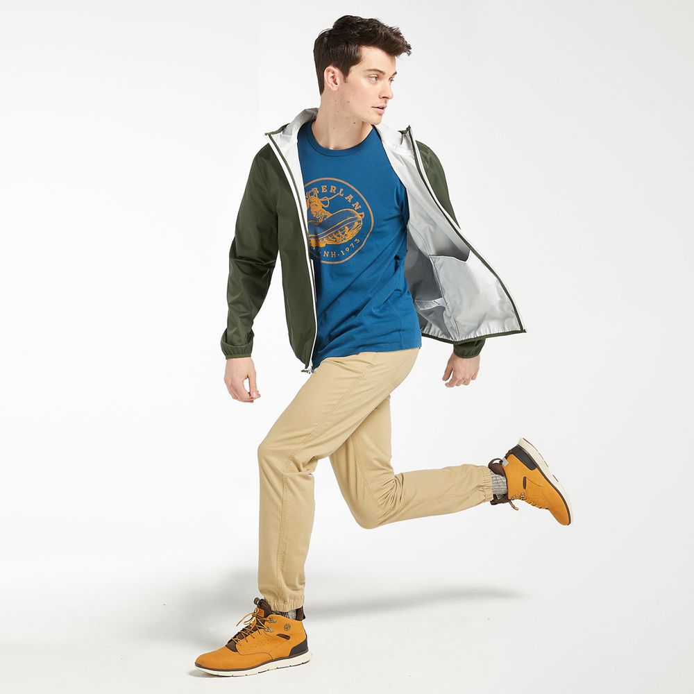 Jaqueta Masculino - Timberland Mt. Franklin Impermeavel Packable Shell - ZXVQG3028 - Verdes Escuro